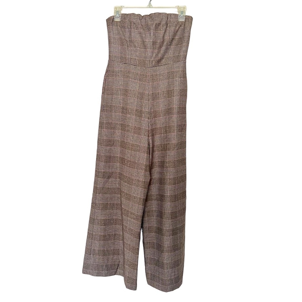 Relume Journal Standard Plaid Wool Strapless Jumpsuit Japanese 36